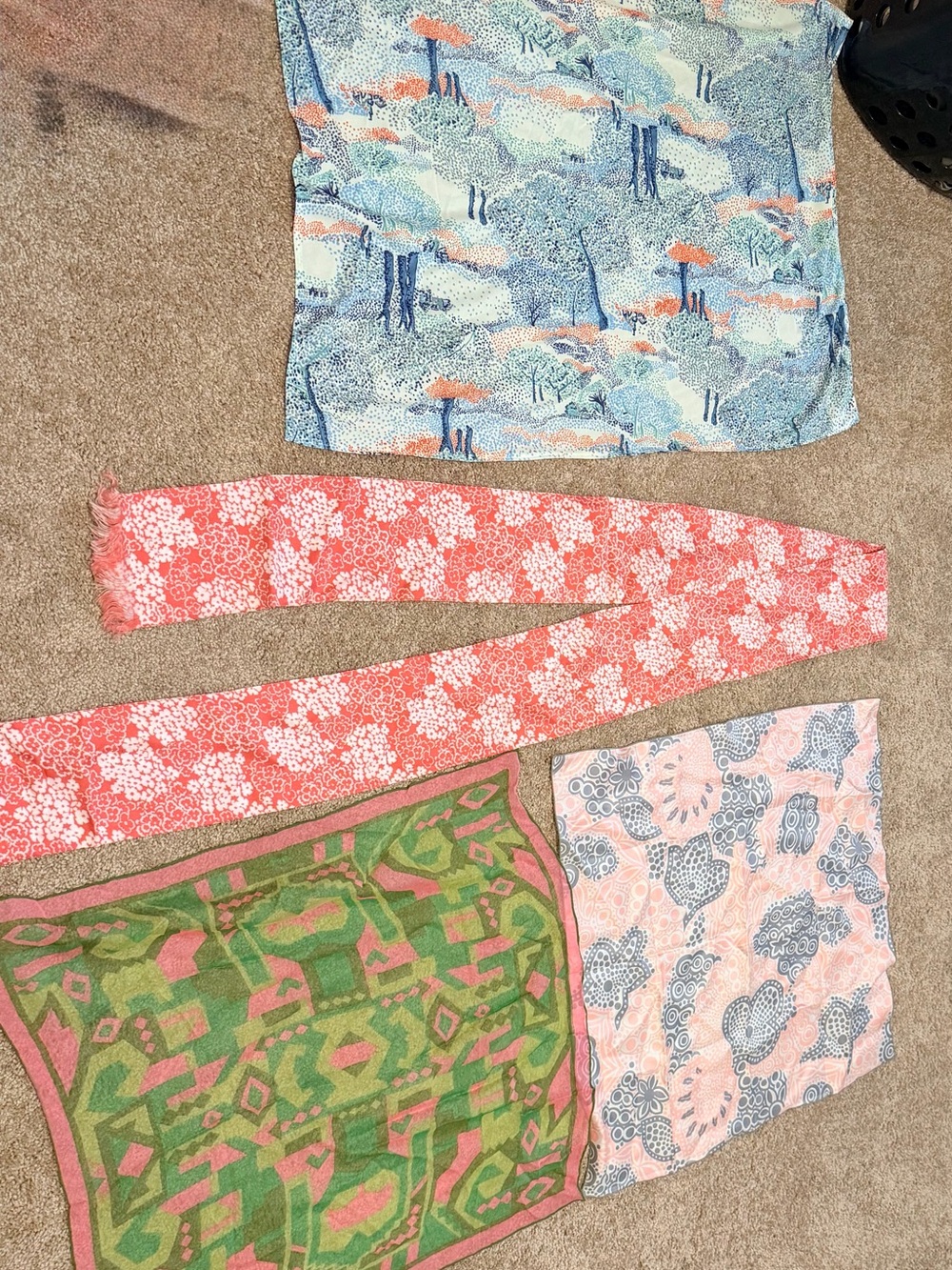 Vintage Lot of 4 woman's scarves